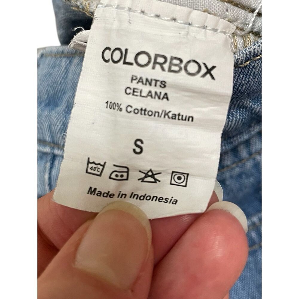 Colorbox Denim Wide Leg Jeans Womens S 25x26 Light Wash 100% Cotton - Picture 4 of 7